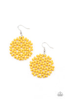 Summer Escapade - Yellow Paparazzi Earrings