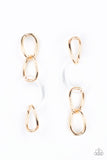 Talk In Circles - Gold Paparazzi Earrings