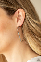 Material Girl Magic - Silver Square Paparazzi Hoop Earrings