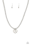 Heart Full of Fancy - White Paparazzi Necklace