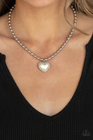 Heart Full of Fancy - White Paparazzi Necklace