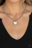 Heart Full of Fancy - White Paparazzi Necklace