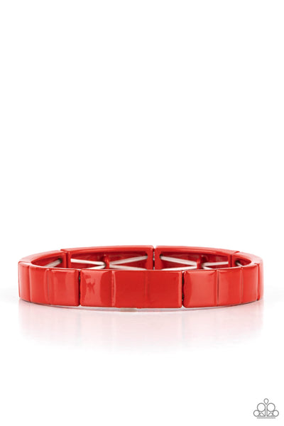 Material Movement - Red Paparazzi Bracelet