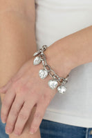 Candy Heart Charmer - White Paparazzi Bracelet