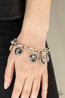 Candy Heart Charmer - Silver Paparazzi Charm Bracelet