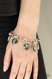 Candy Heart Charmer - Silver Paparazzi Charm Bracelet