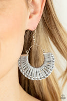 Threadbare Beauty - Silver Paparazzi Earrings