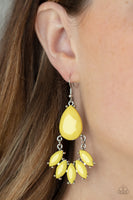 POWERHOUSE Call - Yellow Paparazzi Earrings