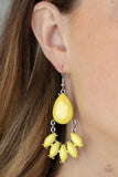 POWERHOUSE Call - Yellow Paparazzi Earrings