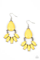 POWERHOUSE Call - Yellow Paparazzi Earrings