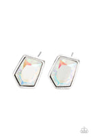 Indulge Me - Multi Iridescent Post Paparazzi Earrings