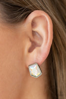 Indulge Me - Multi Iridescent Post Paparazzi Earrings