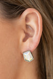 Indulge Me - Multi Iridescent Post Paparazzi Earrings