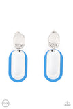 Melrose Mystery - Blue Paparazzi Clip On Earrings