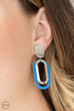 Melrose Mystery - Blue Paparazzi Clip On Earrings