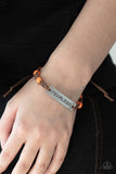 Conversation Piece - Orange Fearless Paparazzi Bracelet