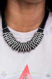 Lock, Stock, and SPARKLE - Black Paparazzi Fashion Fix Necklace