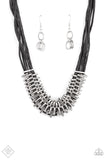 Lock, Stock, and SPARKLE - Black Paparazzi Fashion Fix Necklace