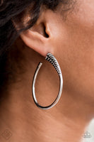 Fully Loaded - Silver Paparazzi Hoop Earrings