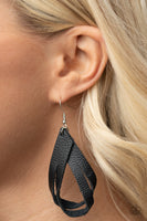 Thats A STRAP - Black Paparazzi Earrings