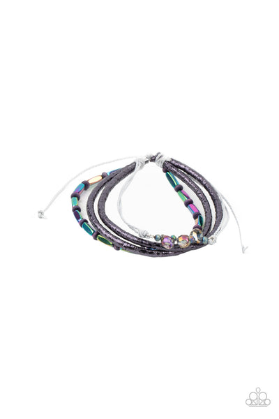 Holographic Hike - Multi Iridescent Unisex Paparazzi Bracelet