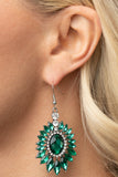 Big Time Twinkle - Green Paparazzi Earrings