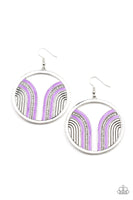 Delightfully Deco - Purple Paparazzi Earrings