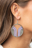 Delightfully Deco - Purple Paparazzi Earrings