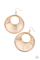 Artisan Applique - Gold Paparazzi Earrings