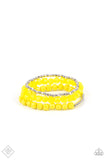 Vacay Vagabond - Yellow Paparazzi Bracelets