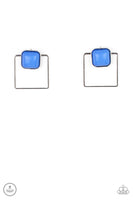 FLAIR and Square - Blue Paparazzi Earrings