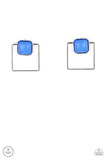 FLAIR and Square - Blue Paparazzi Earrings
