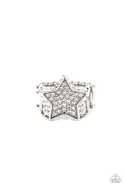 Here Come The Fireworks - White Paparazzi Ring