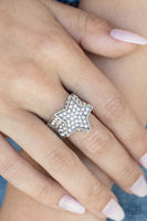 Here Come The Fireworks - White Paparazzi Ring