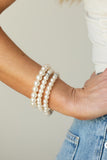 Here Comes The Heiress - White Paparazzi Pearl Bracelets