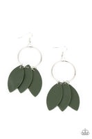 Leafy Laguna - Green Paparazzi Earrings