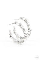 Let There Be SOCIALITE - White Paparazzi Earrings
