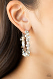 Let There Be SOCIALITE - White Paparazzi Earrings