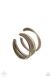 In Sync - Brass Paparazzi Hoop Earrings