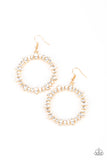 Glowing Reviews - Gold Paparazzi Earrings