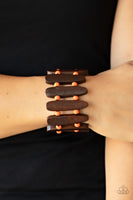 Coronado Cabana - Orange Paparazzi Wood Bracelet