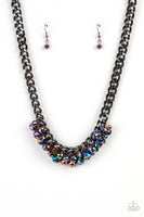 Galactic Knockout - Multi/ Oil Spill Paparazzi Necklace