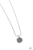 🏐 Bump, Set, Shimmer! - White Volleyball Necklace