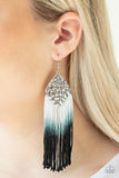 Dip In - Black Blue Ombré Paparazzi Earrings