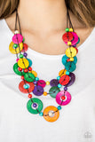 Catalina Coastin- Multi Colored Paparazzi Wood Necklace