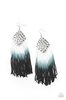 Dip In - Black Blue Ombré Paparazzi Earrings