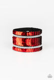 Paparazzi MERMAID Service Bracelet- Red/Silver