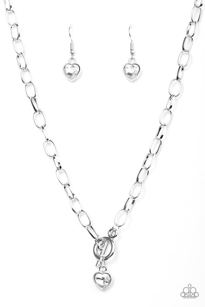 Let Your Heart Shine- White Paparazzi Necklace