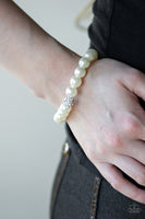 POSHing Your Luck - White Pearl Paparazzi Bracelet