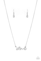 Head Over Heels In Love White Paparazzi Necklace